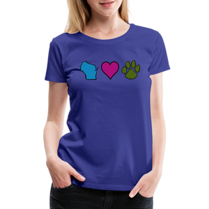 WI Loves Pets Contoured Premium T-Shirt - royal blue