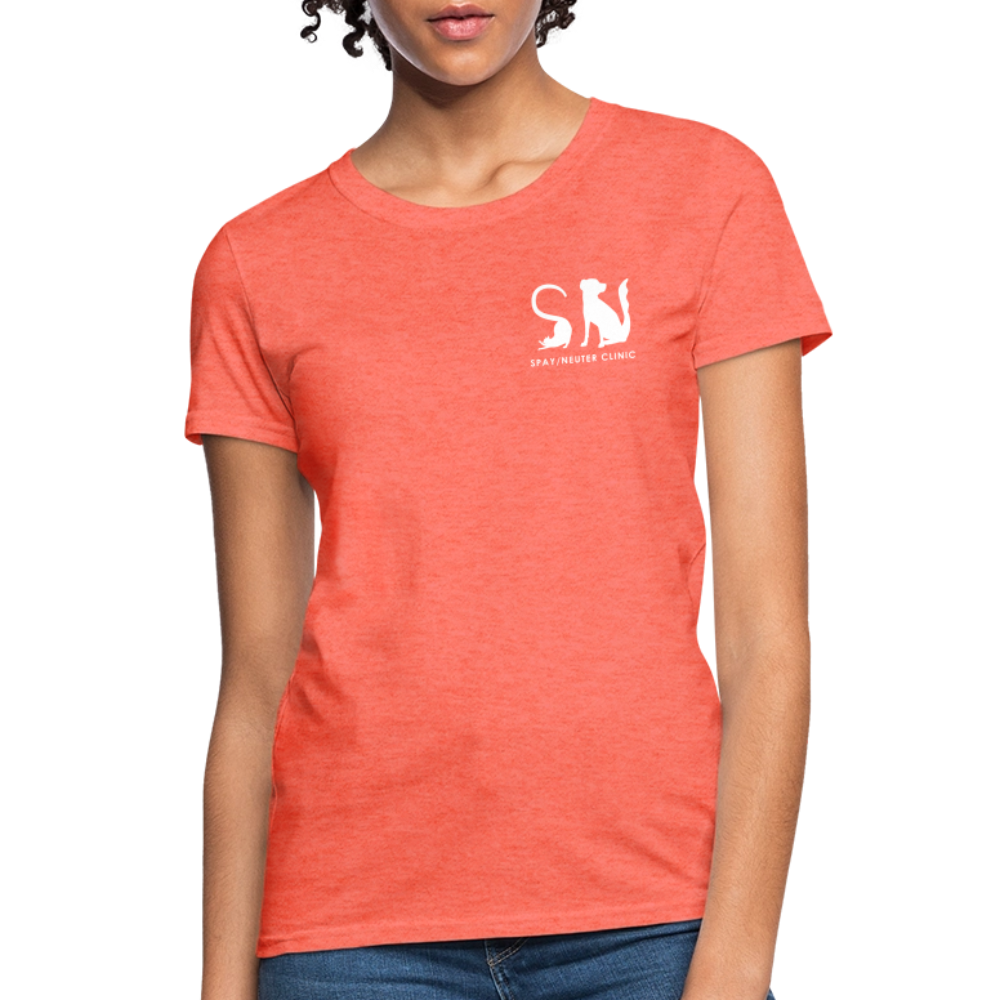 Spay/Neuter Clinic Contoured T-Shirt - heather coral