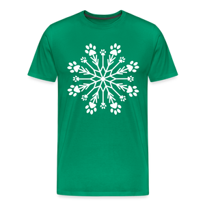 Paw Snowflake Premium T-Shirt - kelly green