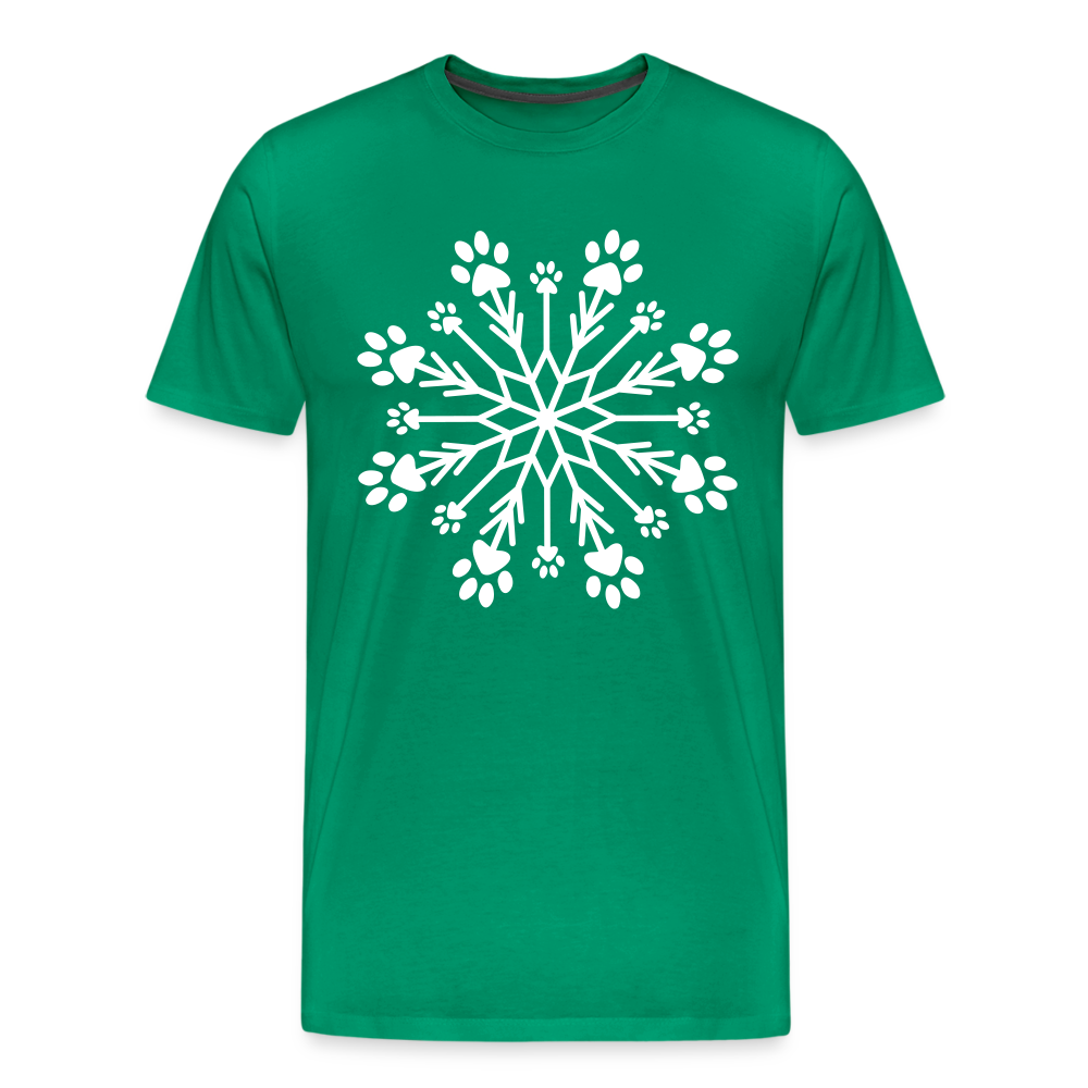 Paw Snowflake Premium T-Shirt - kelly green