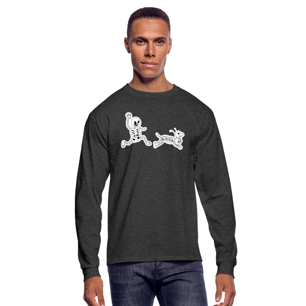 
                  
                    Skeleton Friends Long Sleeve T-Shirt - heather black
                  
                