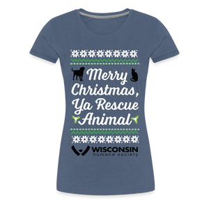 Ya Rescue Animal Contoured Premium T-Shirt - heather blue