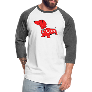 "Big Red Dog" Baseball T-Shirt - white/charcoal