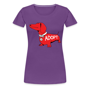 "Big Red Dog" Contoured Premium T-Shirt - purple