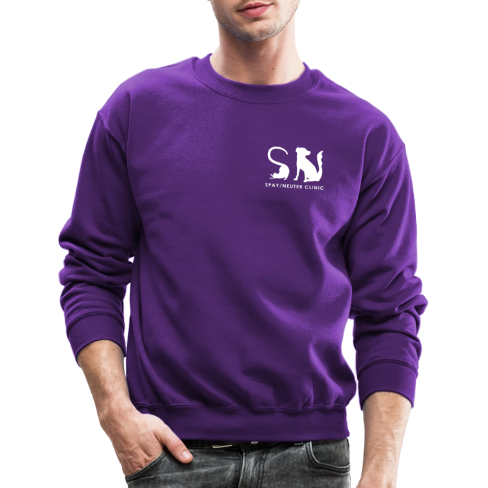 Spay/Neuter Clinic Crewneck Sweatshirt - purple