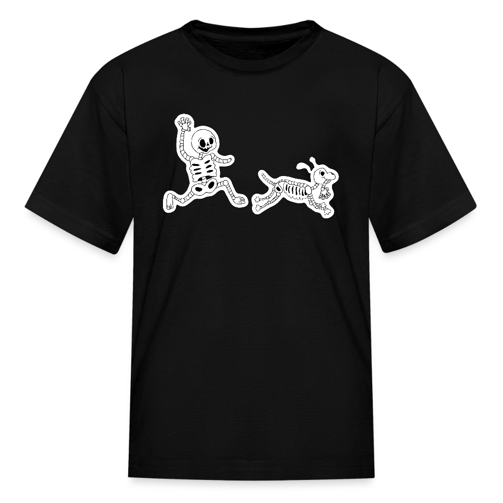 Skeleton Friends Kids' T-Shirt - black