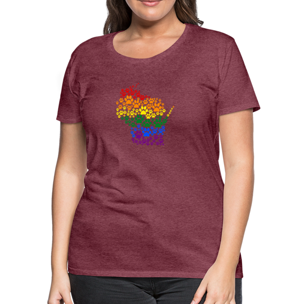 
                  
                    Pride Paws Contoured Premium T-Shirt - heather burgundy
                  
                