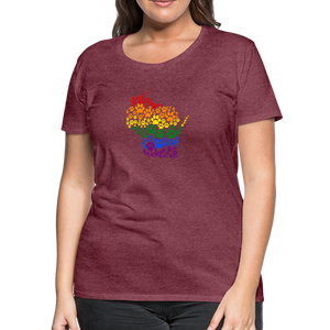 Pride Paws Contoured Premium T-Shirt - heather burgundy