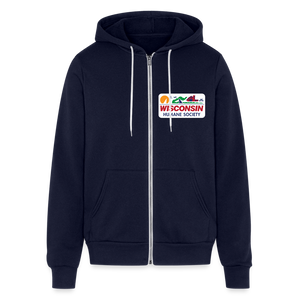 WHS License Plate Bella + Canvas Unisex Full Zip Hoodie - navy