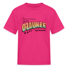 Load image into Gallery viewer, WHS &quot;Greetings from Ozaukee&quot; Kids&#39; T-Shirt - fuchsia