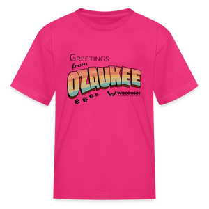 WHS "Greetings from Ozaukee" Kids' T-Shirt - fuchsia