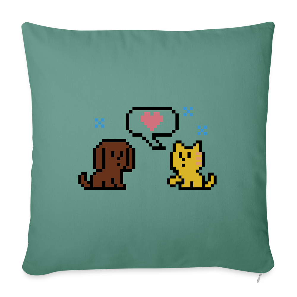 
                  
                    8-Bit Dog & Cat Throw Pillow Cover 18” x 18” - cypress green
                  
                