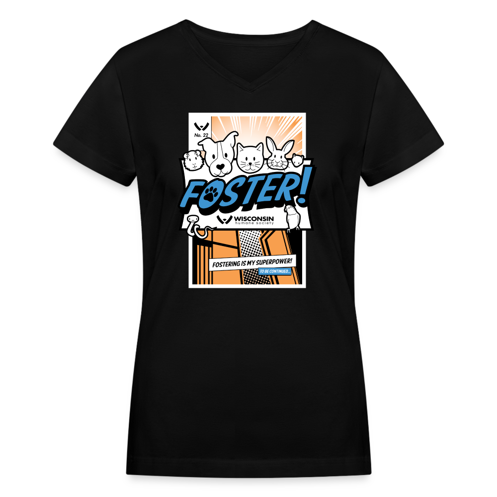 
                  
                    Foster Comic Contoured V-Neck T-Shirt - black
                  
                