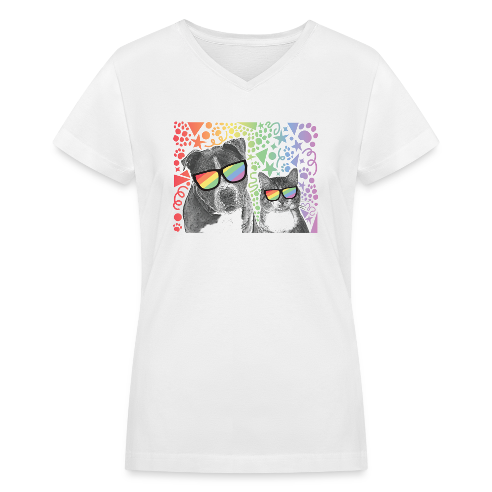 
                  
                    Pride Party Contoured V-Neck T-Shirt - white
                  
                