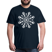 Load image into Gallery viewer, Paw Snowflake Premium T-Shirt - deep navy