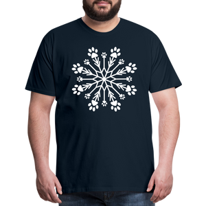 Paw Snowflake Premium T-Shirt - deep navy