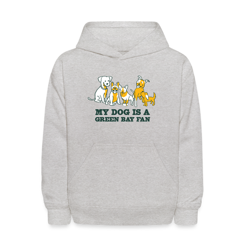 Dog is a GB Fan Kids' Hoodie - heather gray