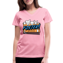 Load image into Gallery viewer, Foster Logo Contoured V-Neck T-Shirt - pink