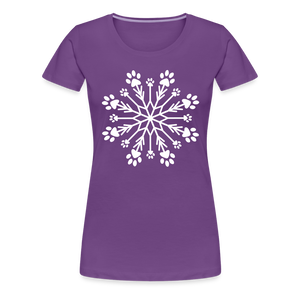 Paw Snowflake Premium T-Shirt - purple