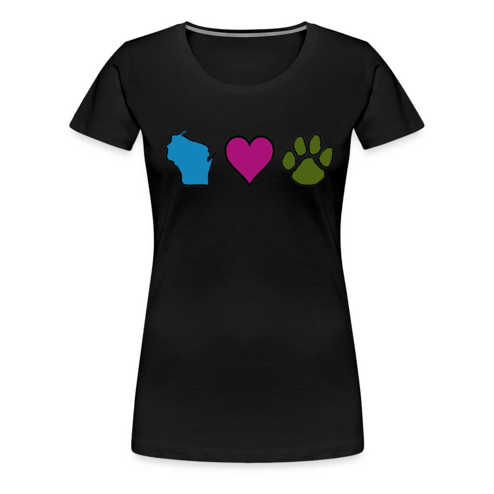 
                  
                    WI Loves Pets Contoured Premium T-Shirt - black
                  
                