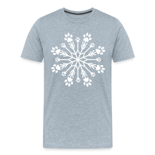 Load image into Gallery viewer, Paw Snowflake Premium T-Shirt - heather ice blue