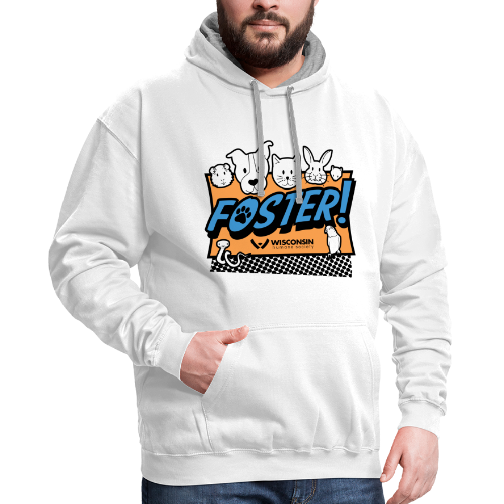 
                  
                    Foster Logo Contrast Hoodie - white/gray
                  
                