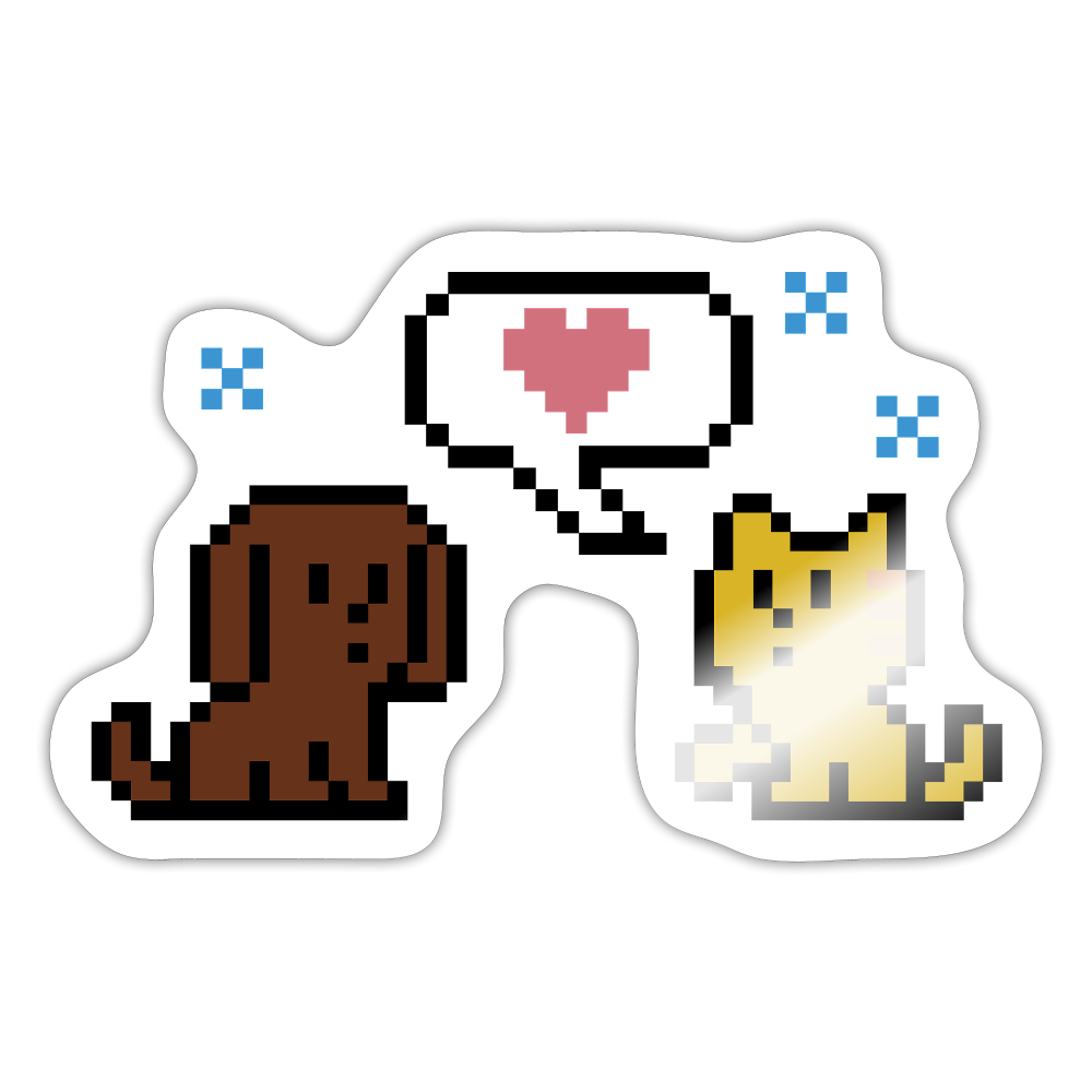 
                  
                    WHS 8-Bit Dog&Cat Sticker - white glossy
                  
                