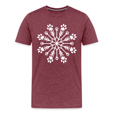 Load image into Gallery viewer, Paw Snowflake Premium T-Shirt - heather burgundy