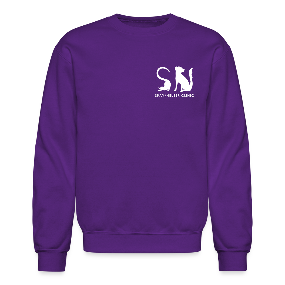 Spay/Neuter Clinic Crewneck Sweatshirt - purple