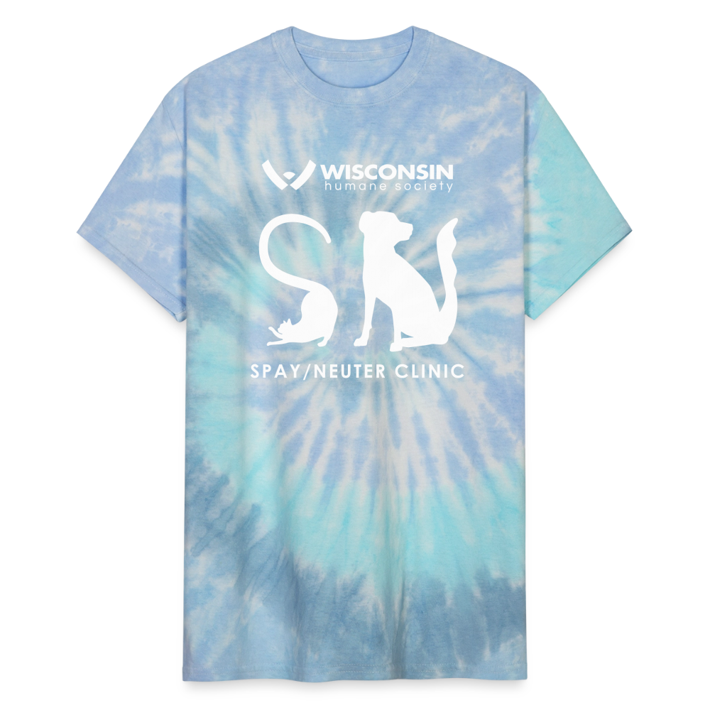 Spay/Neuter Clinic Tie Dye T-Shirt - blue lagoon