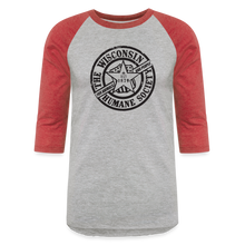 Load image into Gallery viewer, WHS 1879 Logo Baseball T-Shirt - heather gray/red