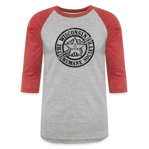 WHS 1879 Logo Baseball T-Shirt - heather gray/red