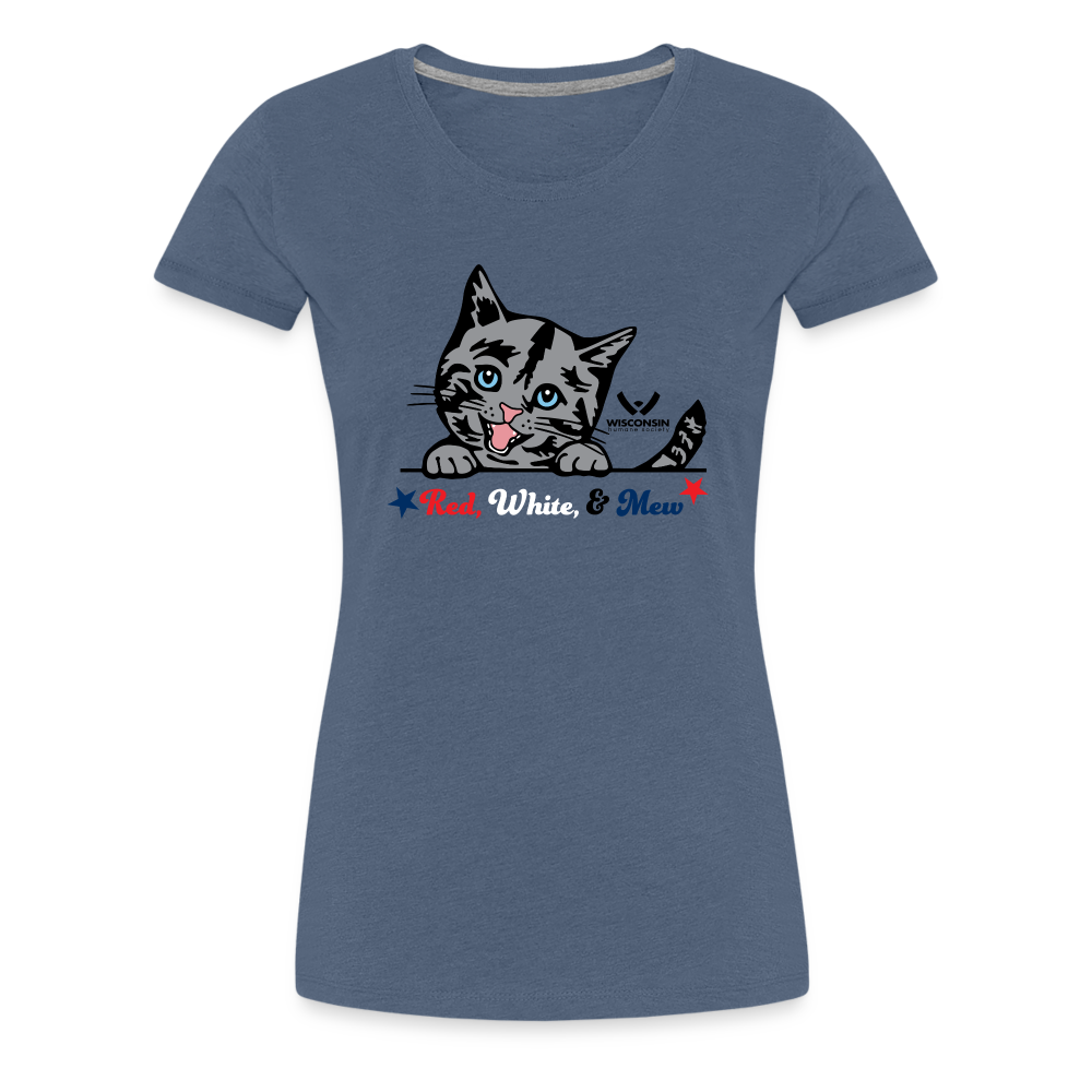 
                  
                    Red White & Mew Contoured Premium T-Shirt - heather blue
                  
                