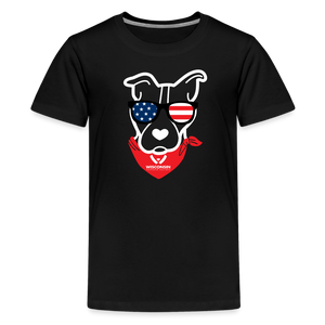 USA Dog Kids' Premium T-Shirt - black