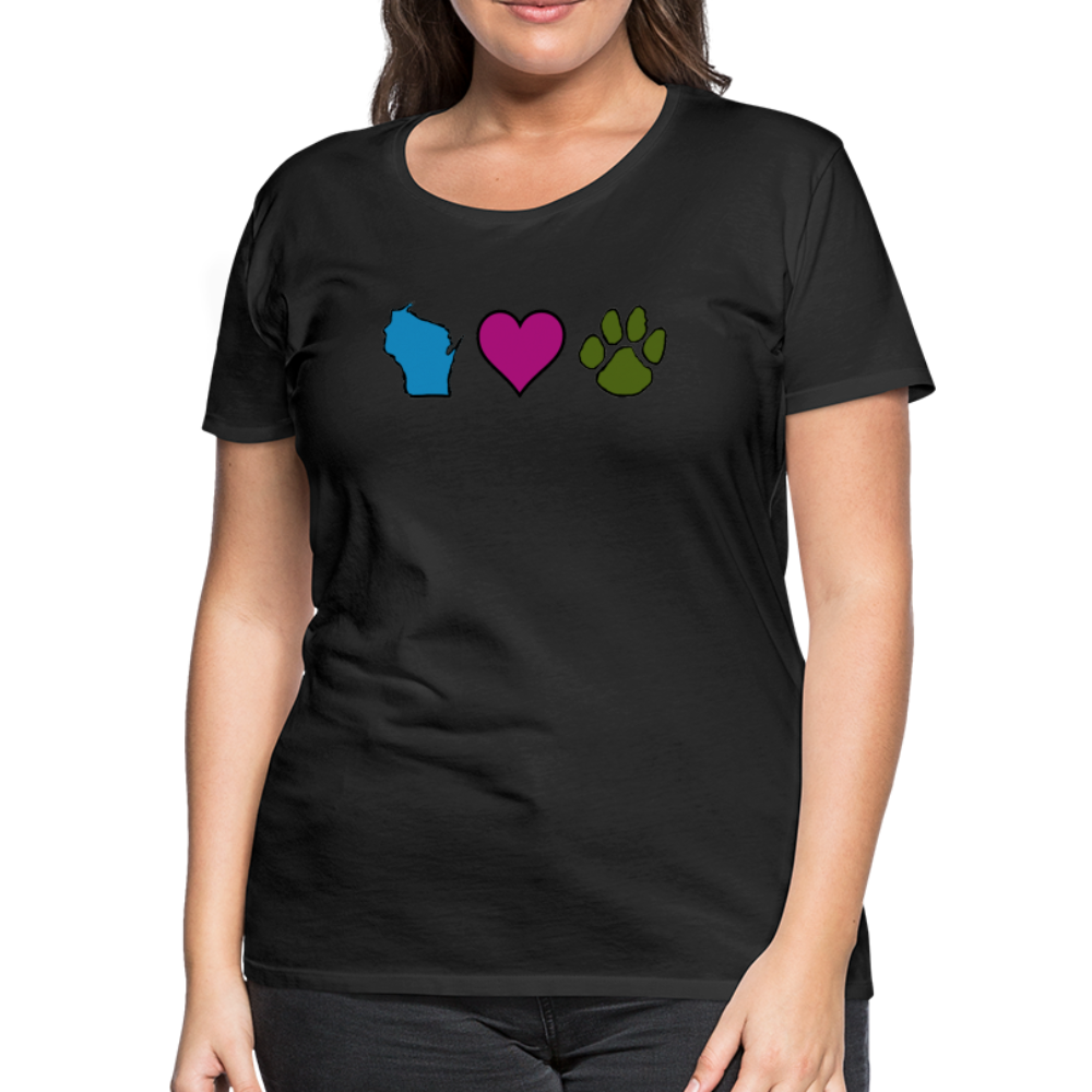 
                  
                    WI Loves Pets Contoured Premium T-Shirt - black
                  
                