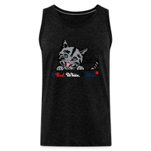 Load image into Gallery viewer, Red White &amp; Mew Classic Premium Tank - charcoal grey