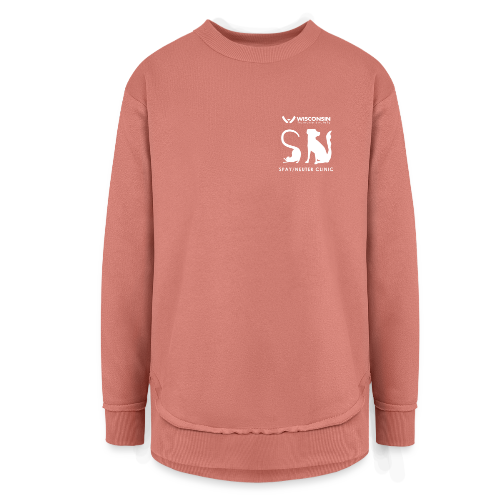 Spay/Neuter Clinic Weekend Tunic Fleece Sweatshirt - mauve