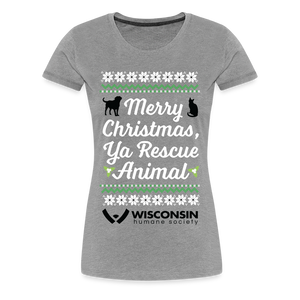 Ya Rescue Animal Contoured Premium T-Shirt - heather gray