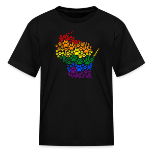 Pride Paws Kids' T-Shirt - black