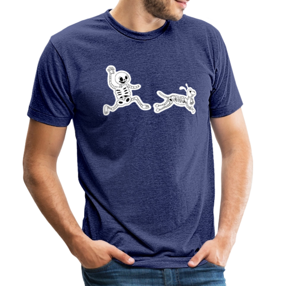 
                  
                    Skeleton Friends Unisex Tri-Blend T-Shirt - heather indigo
                  
                