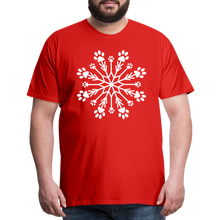 Load image into Gallery viewer, Paw Snowflake Premium T-Shirt - red