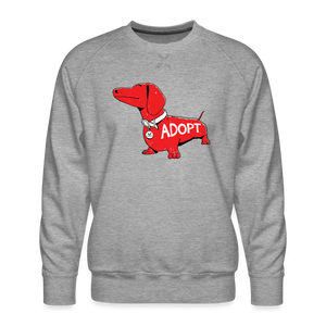 "Big Red Dog" Unisex Premium Sweatshirt - heather grey