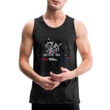 Load image into Gallery viewer, Red White &amp; Mew Classic Premium Tank - charcoal grey