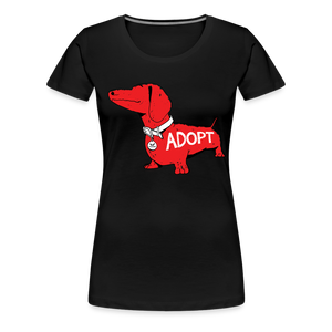 "Big Red Dog" Contoured Premium T-Shirt - black