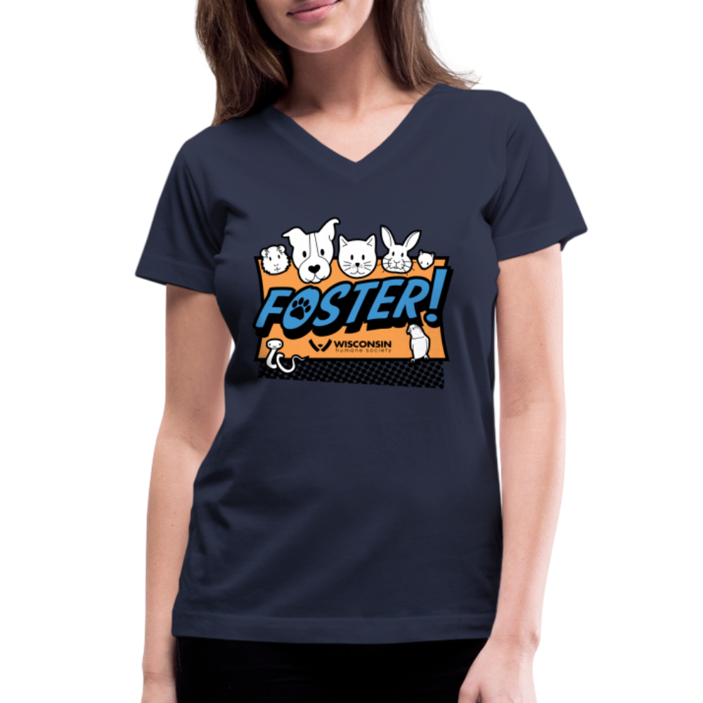 
                  
                    Foster Logo Contoured V-Neck T-Shirt - navy
                  
                