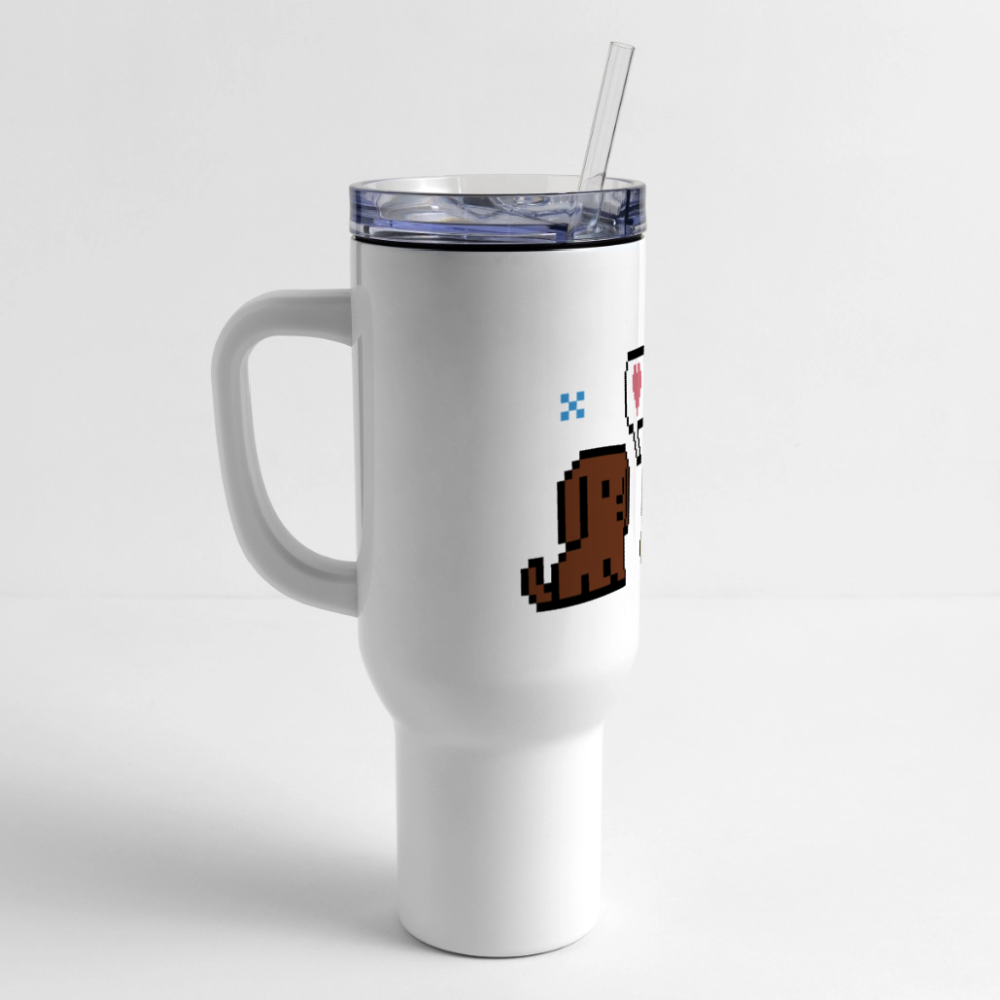 
                  
                    8-Bit Dog & Cat 40 oz Travel Tumbler - white
                  
                