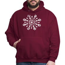 Load image into Gallery viewer, Paw Snowflake Classic Hoodie - burgundy