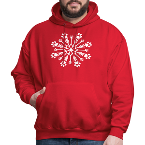 Paw Snowflake Classic Hoodie - red