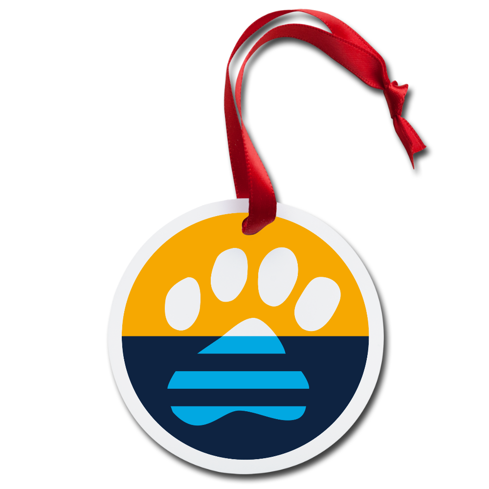 MKE Flag Paw Holiday Ornament - white