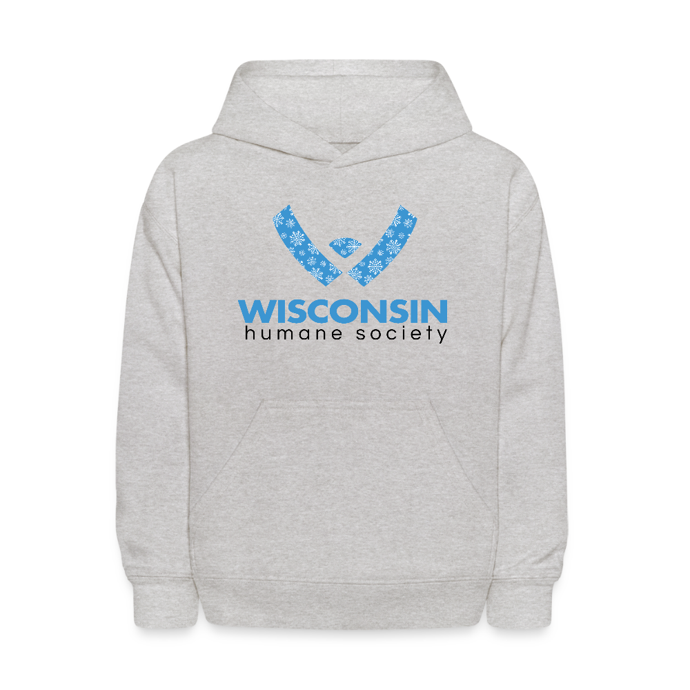 WHS Snow Logo Kids' Hoodie - heather gray
